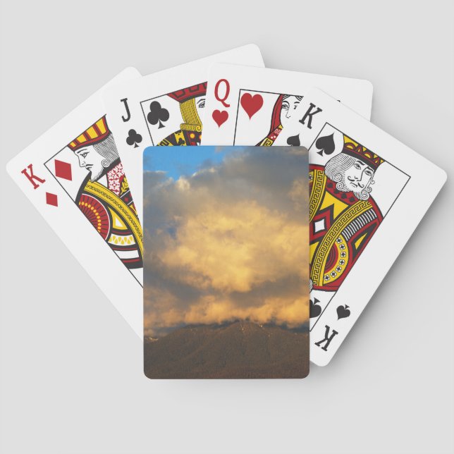 Die Sonnenuntergang-Wolkenexplosion Spielkarten (Rückseite)