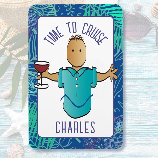 Die sonnige afrikanische Cartoon-Kreuzfahrt Magnet (Von Creator hochgeladen)