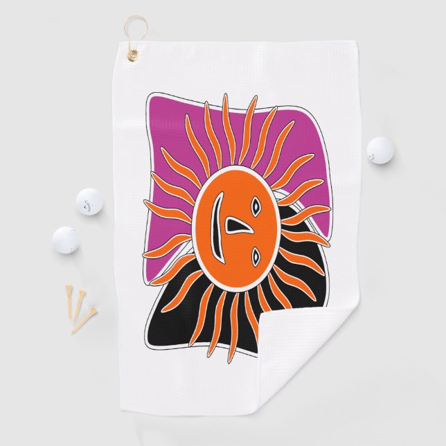 Die sonnige Aussicht auf das Golfhandtuch (Insitu)