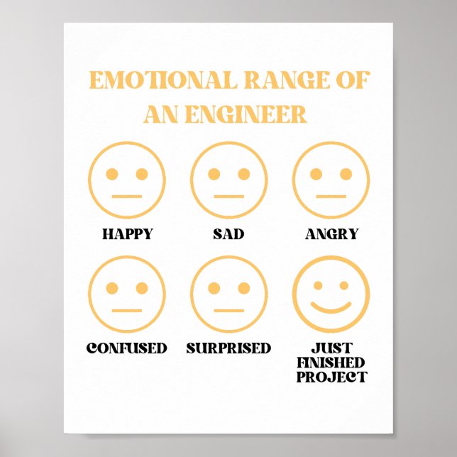 Die sonnige emotionale Reichweite eines Ingenieurs Poster (Vorne)