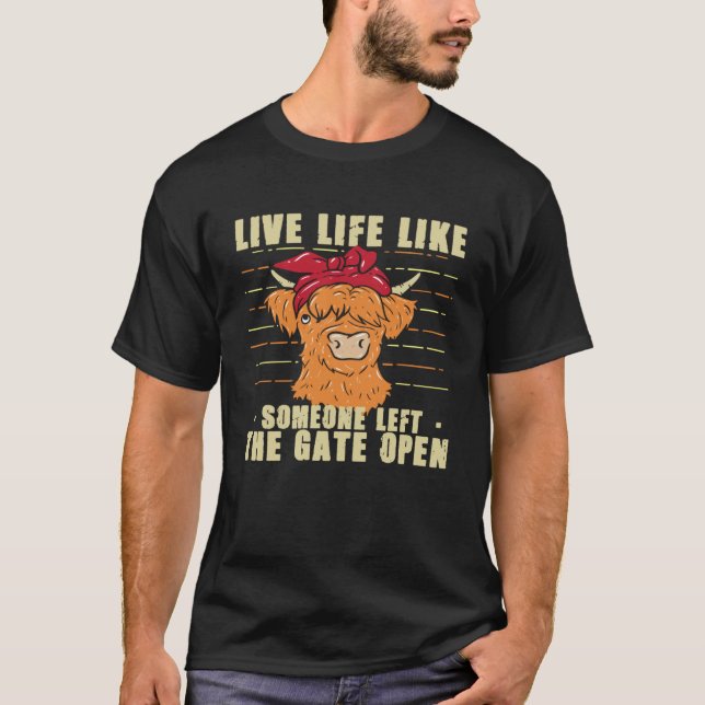 Die sonnige Kuh Heifer lebt wie jemand, der das G  T-Shirt (Vorderseite)