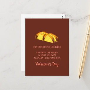 Die sonnige Liebe und der Valentinstag von Tacos Postkarte
