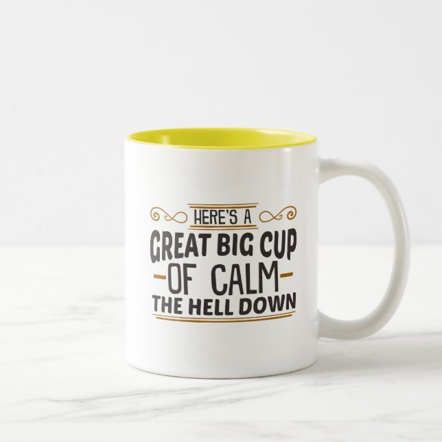 Die sonnige Ruhe der Hölle Zweifarbige Tasse (Rechts)