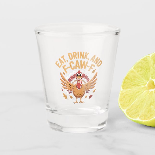 Die sonnige Türkei isst Getränke und Kajak-F-Kaste Schnapsglas (Vorderseite)
