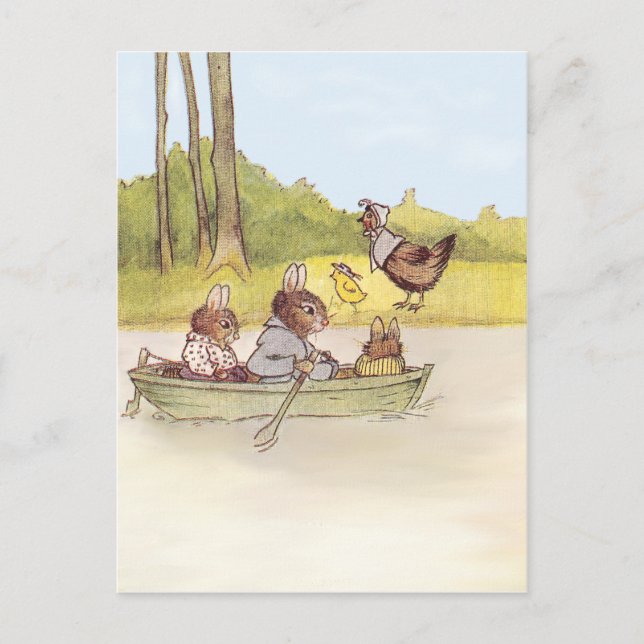 Die sonnigen Jungs gehen Boote Postkarte (Vorderseite)