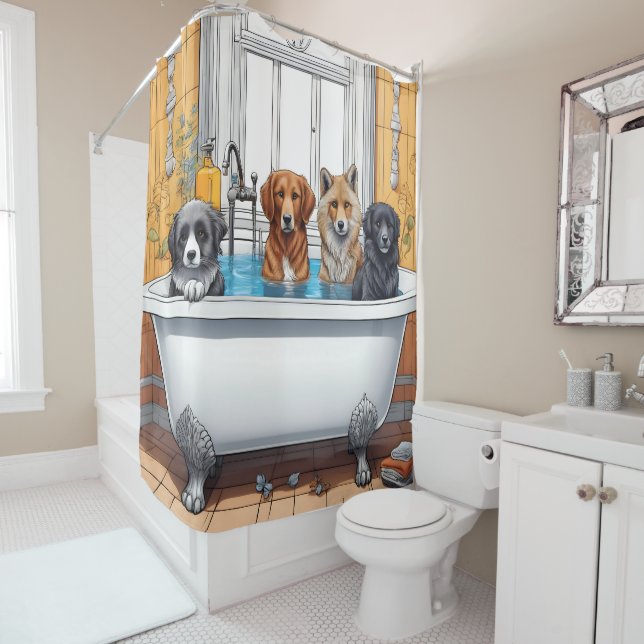 Die sonnigen Tiere Duschvorhang (Beispiel)