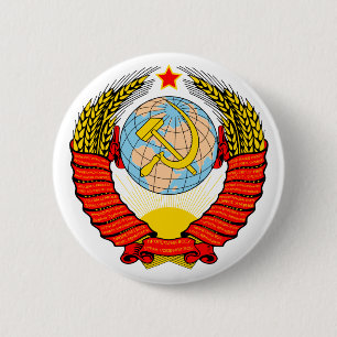 Die Sowjetunions-Emblem mit CCCP Button