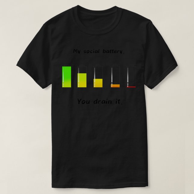 Die soziale Batterie T-Shirt (Design vorne)