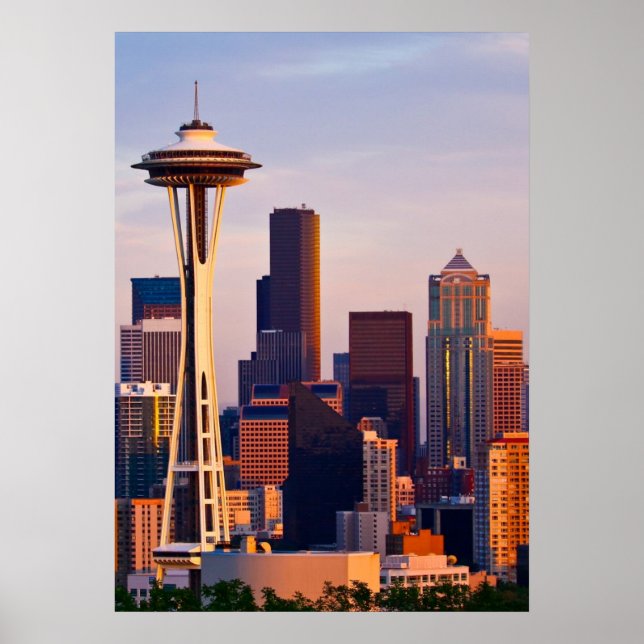 Die Space Needle ist ein Turm in Seattle Poster (Vorne)