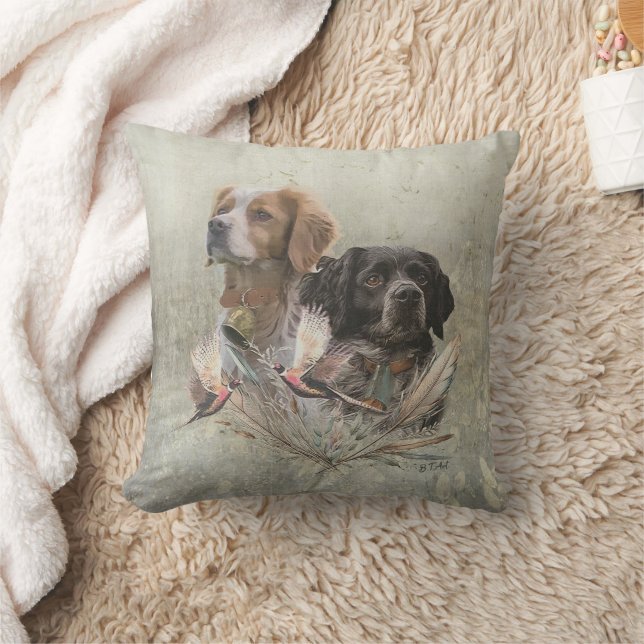 Die Spaniels der Bretagne, die Bretagne, Kissen (Decke)