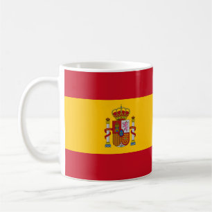 die spanische Flagge zerteilt Kaffeetasse