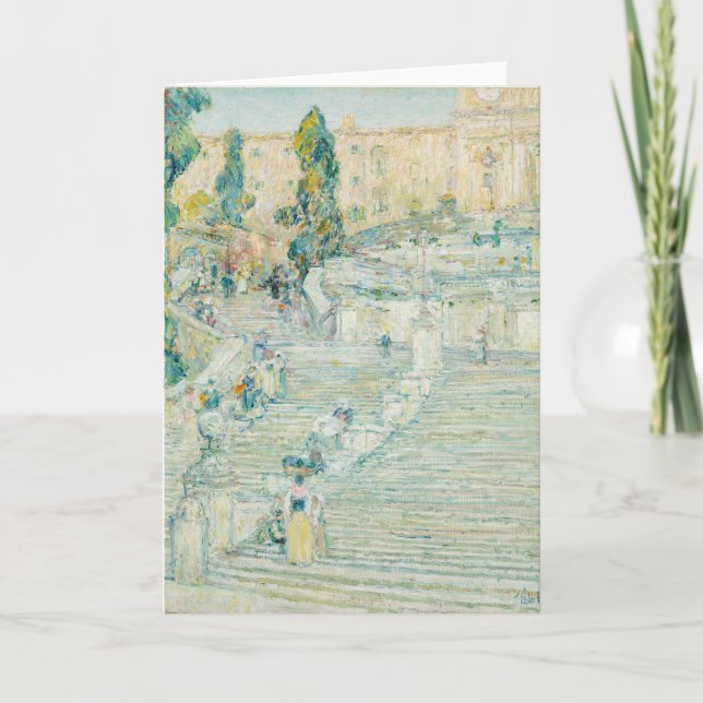 Die Spanische Treppe, Rom | Childe Hassam Karte (Vorderseite)