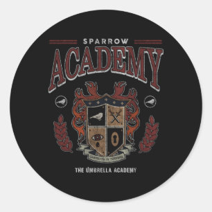 Die Sparrow Academy Athletic Runder Aufkleber