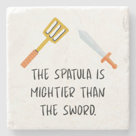 Die Spatula ist mächtiger als das Schwert Steinuntersetzer