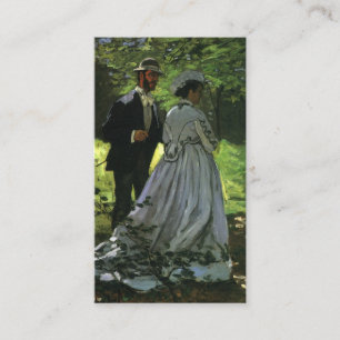 Die Spaziergänger (Die Stroller) von Monet Hochzei Begleitkarte