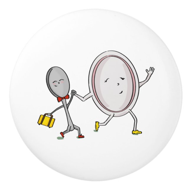 Die Speisekarte wurde mit dem Spoon-Kinderzimmer-D Keramikknauf (Vorderseite)