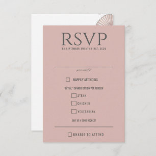 Die Speisen des Pastel Beach RSVP Karte