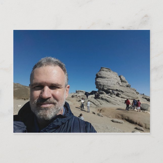 Die Sphinx, Bucegi-Berge, Rumänien (Design #2) Postkarte (Vorderseite)