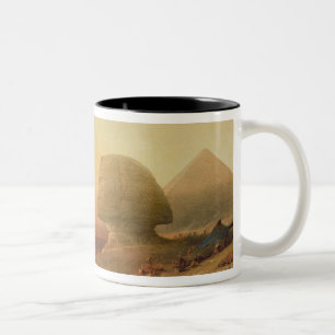 Die Sphinx in Giseh Zweifarbige Tasse