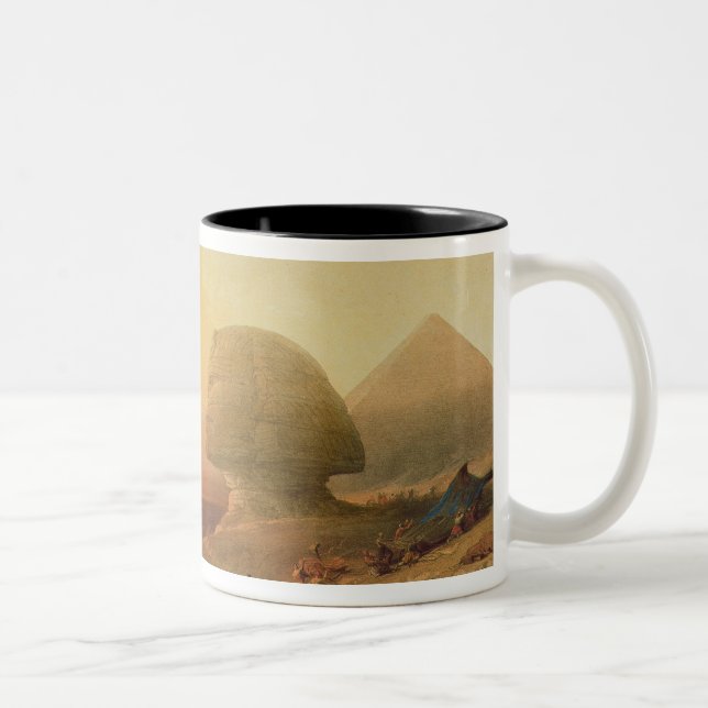 Die Sphinx in Giseh Zweifarbige Tasse (Rechts)