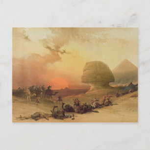 Die Sphinx in Gizeh Postkarte