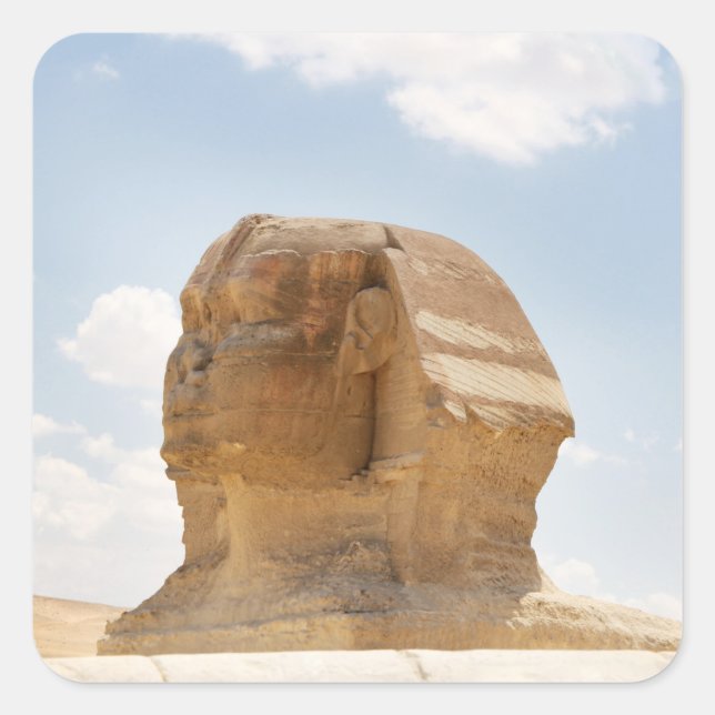 Die Sphinx Quadratischer Aufkleber (Vorderseite)