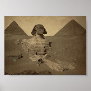 Die Sphinx und die Pyramiden in Ägypten circa 1867 Poster