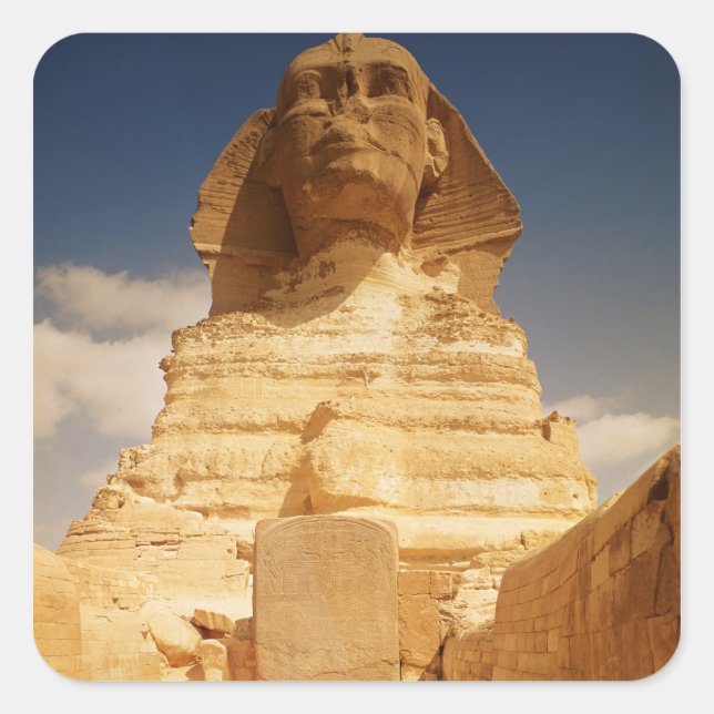 Die Sphinx, verabredet von der Regierung König Quadratischer Aufkleber (Vorderseite)