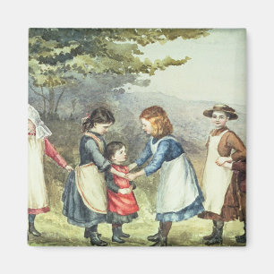Die Spiele der Kinder, c.1880 (w/c auf Papier) Magnet