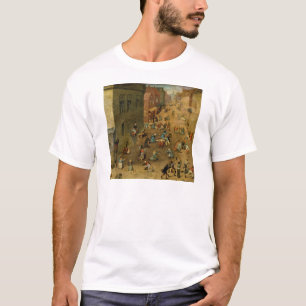 Die Spiele der Kinder: Detail der Spitzenrechter T-Shirt