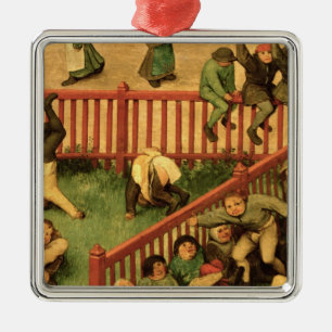 Die Spiele der Kinder: Detail des linken Silbernes Ornament