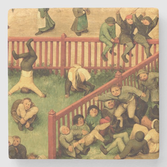 Die Spiele der Kinder: Detail des linken Steinuntersetzer (Vorderseite)