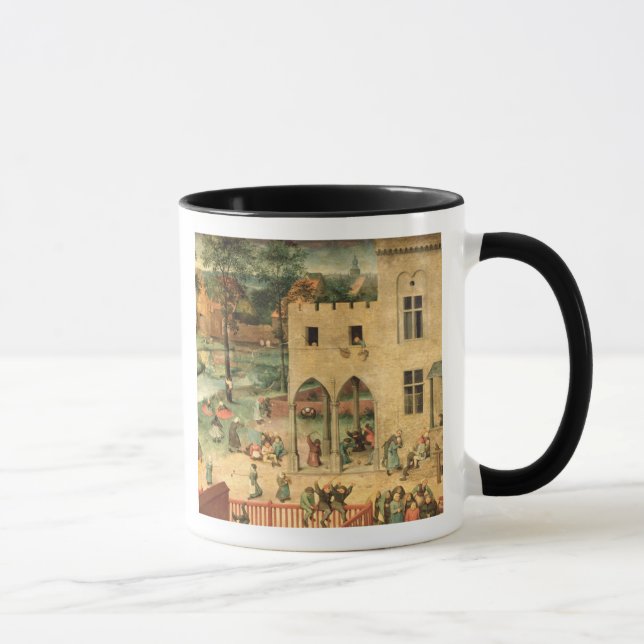 Die Spiele der Kinder: Detail von oberstemlinkem Tasse (Rechts)