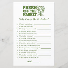 Die Spiele zum grünen Brautparty des Marktes