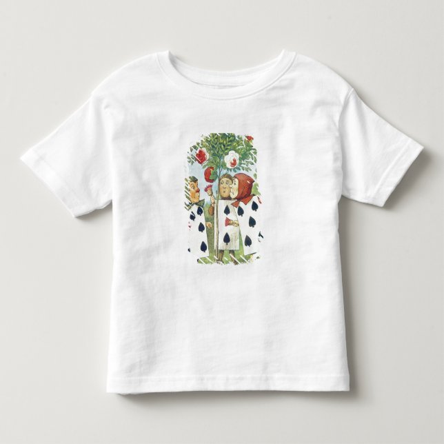Die Spielkarten, welche die Rose Bush malen Kleinkind T-shirt (Vorderseite)