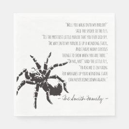 Die Spinne und das Fliegengedicht Serviette
