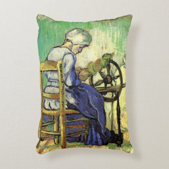 Die Spinner von Vincent van Gogh Dekokissen (Vorderseite(Vertikal))