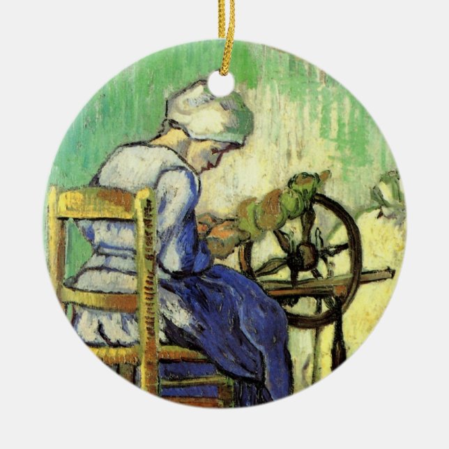 Die Spinner von Vincent van Gogh Keramik Ornament (Vorne)