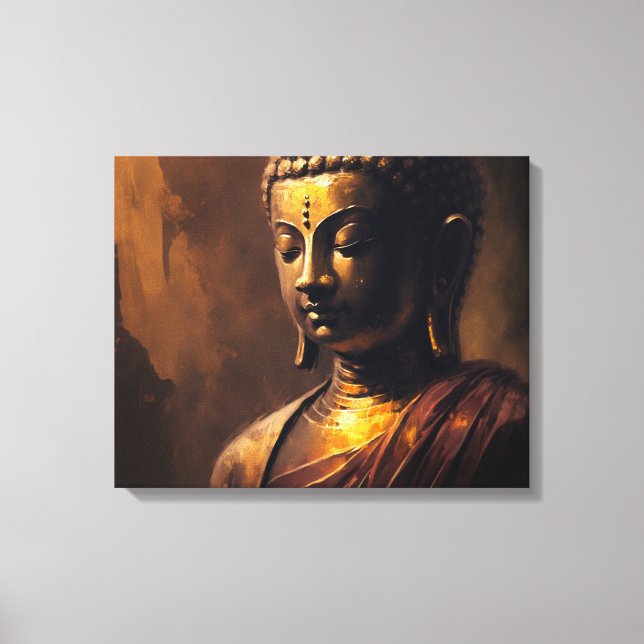 Die spirituelle Aura Buddhas: Eine emotionale Klas Leinwanddruck (Vorderseite)