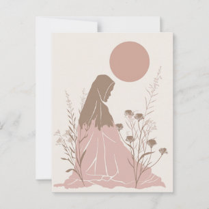 Die spirituelle Frau Postkarte