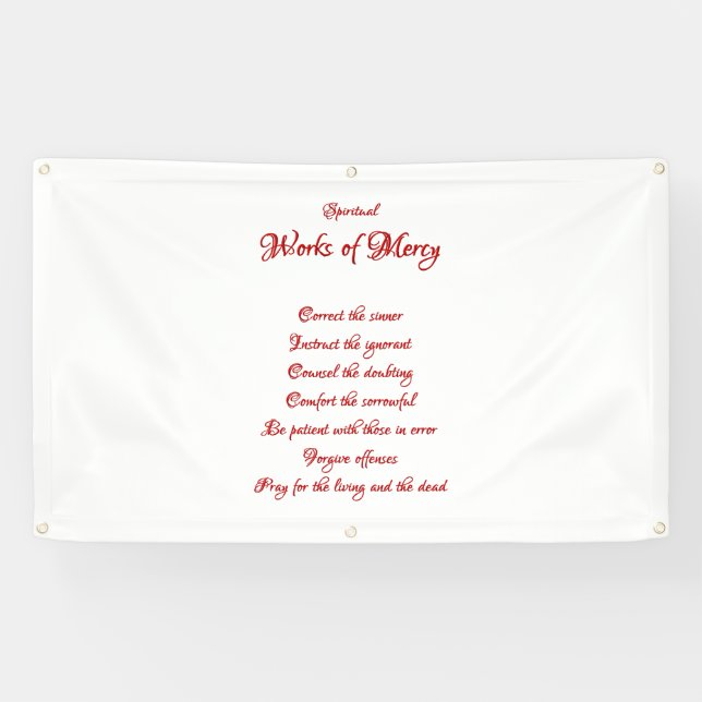 Die spirituellen Werke der Gnade Banner (Horizontal)
