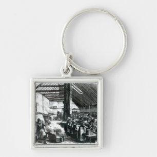 Die Spitalfields Suppen-Küche, 1867 Schlüsselanhänger