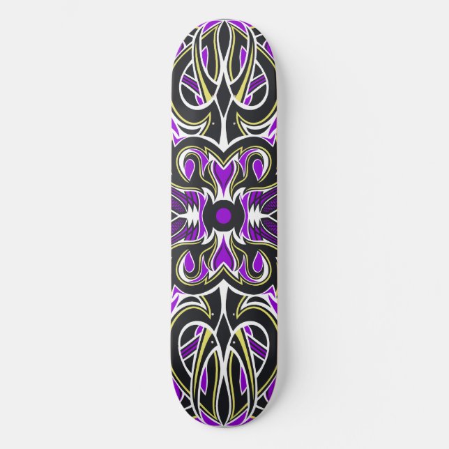 Die Spoilerkarte zurück (Lila) Skateboard (Vorderseite)