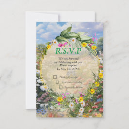 Die Sprache der Blume RSVP Karte
