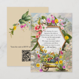 Die Sprache der Blume RSVP Karte