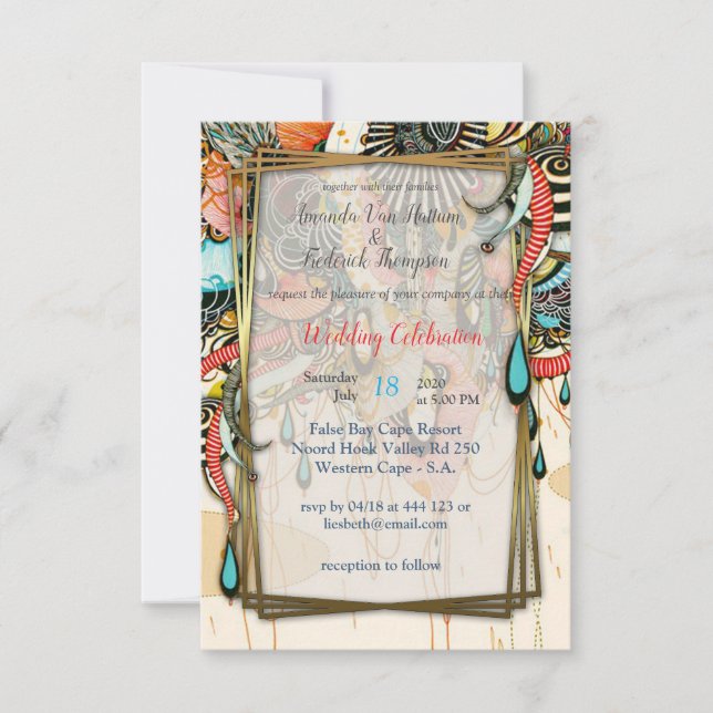 Die Sprache des Lichts - doodle Kunst Dankeskarte (Vorderseite)