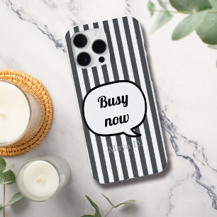 Die Sprechblase "Black Stripes" personalisieren iPhone 16 Pro Max Hülle