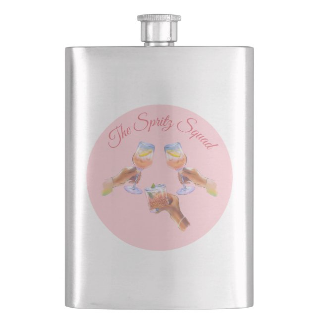 Die Spritz Squad | Junggeselinnen-Abschied Bridal  Flachmann (Vorderseite)