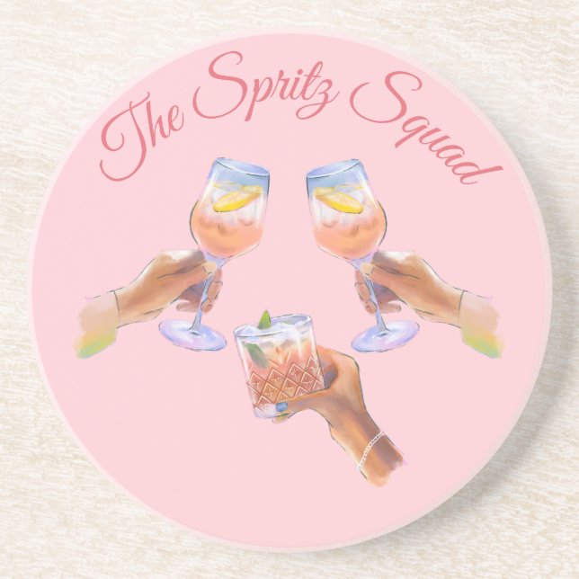 Die Spritz Squad | Junggeselinnen-Abschied Bridal  Getränkeuntersetzer (Vorne)