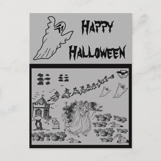 Die Spuk Zeremonie - Feiertagspostkarte (Vorderseite)